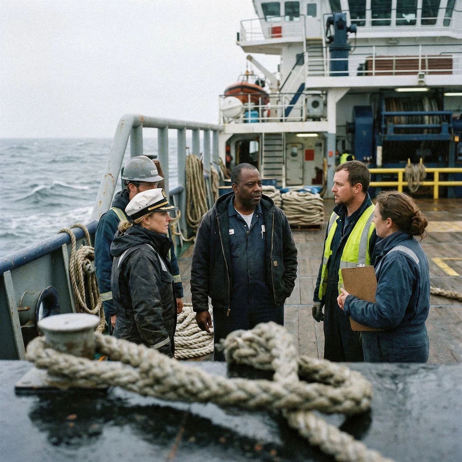 Maritime crew safety briefing